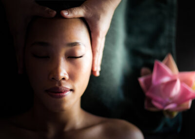 Indulge in head massage for your well being, lotus flower, Perfect sanctuary well being