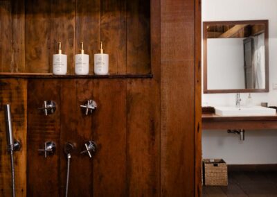 Bathroom tropical shower and sink