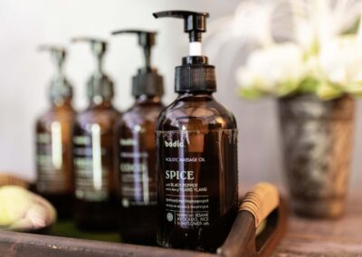 Bottle of Bodia Nature holistic massage oil,Perfect sanctuary well being